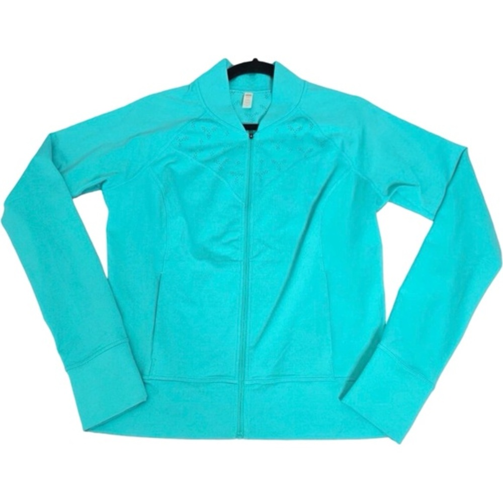 Lucy Teal Zip Athletic Jacket M Yoga Running Athleisure Fit